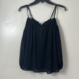 Naked zebra black loose fitting sleeveless top size S